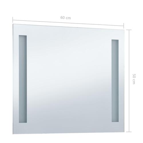 LED-vægspejl til badeværelset 60x50 cm