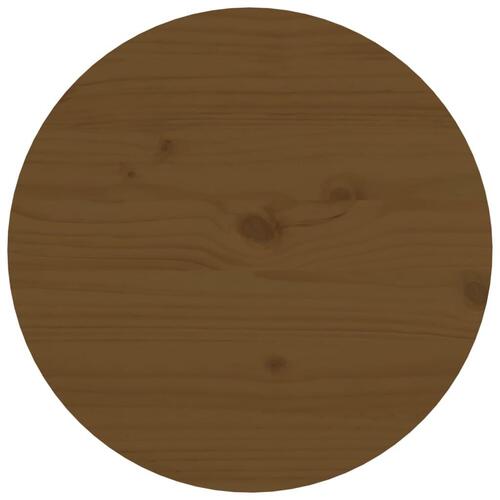 Sofabord Ø 55x60 cm massivt fyrretræ gyldenbrun