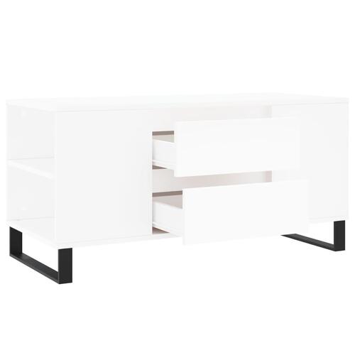 Sofabord 102x44,5x50 cm konstrueret træ hvid