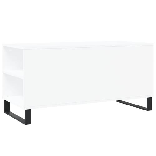 Sofabord 102x44,5x50 cm konstrueret træ hvid