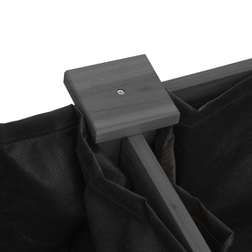Plantekasse med foring 161 x 45 x 76 cm - grå