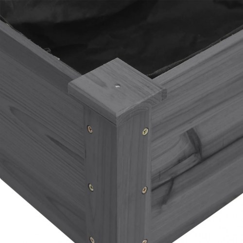 Plantekasse med foring 161 x 45 x 76 cm - grå
