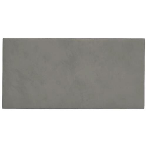 Vægpaneler 12 stk. 30x15 cm 0,54 m² fløjl lysegrå