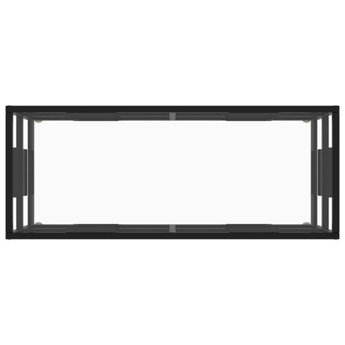 Tv-bord 100x40x40 cm hærdet glas sort