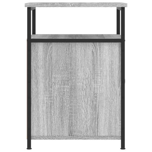 Sengeborde 2 stk. 40x42x62 cm konstrueret træ grå sonoma-eg