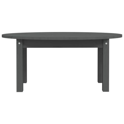 Sofabord 80x40x35 cm massivt fyrretræ grå