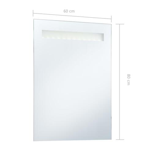 LED-vægspejl til badeværelset 60x80 cm