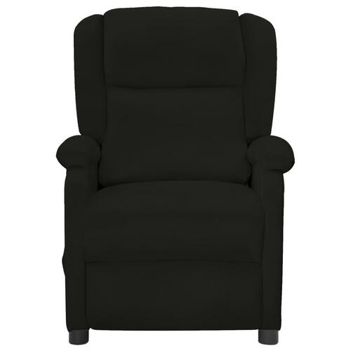 Eldrevet lænestol velour sort