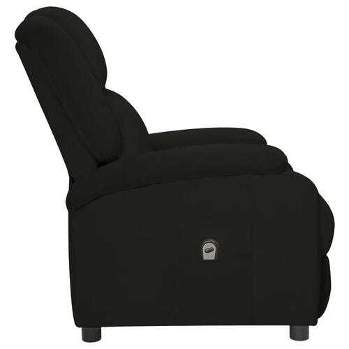 Eldrevet lænestol velour sort