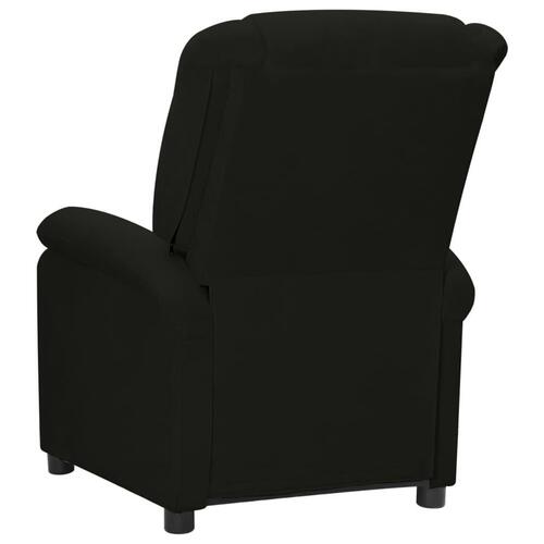 Eldrevet lænestol velour sort