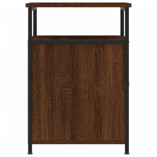 Sengeborde 2 stk. 40x42x60 cm konstrueret træ brunt egetræ