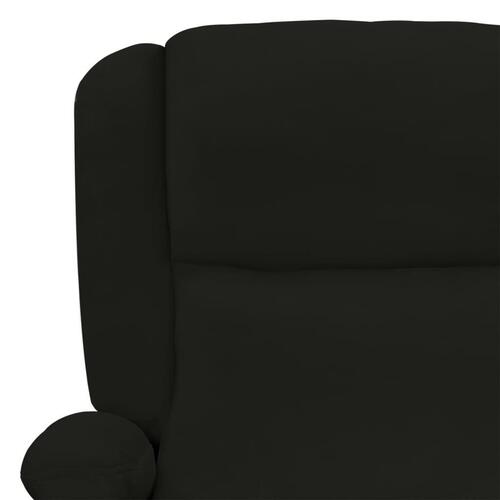 Eldrevet lænestol velour sort
