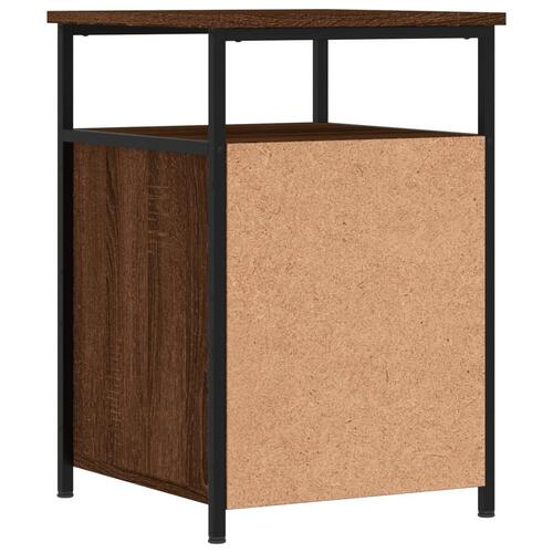 Sengeborde 2 stk. 40x42x60 cm konstrueret træ brunt egetræ