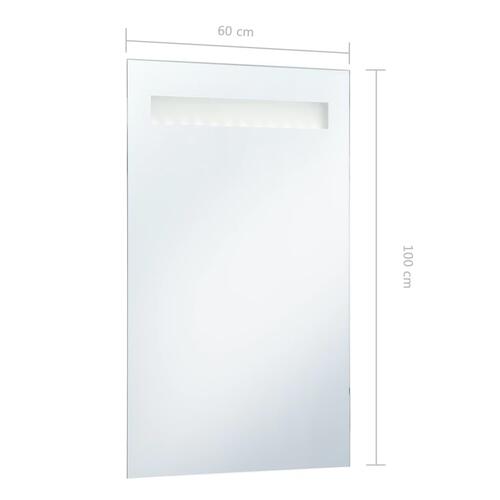 LED-vægspejl til badeværelset 60x100 cm