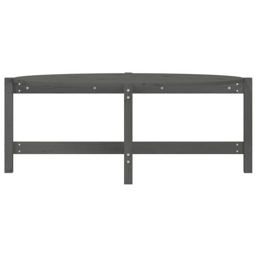 Sofabord 118x63x45 cm massivt fyrretræ grå