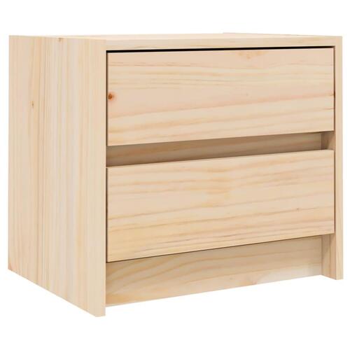 Sengebord 40x31x35,5 cm massivt fyrretræ