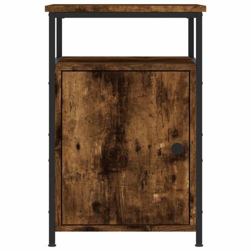 Sengeborde 2 stk. 40x42x60 cm konstrueret træ røget egetræ
