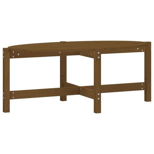 Sofabord 118x63x45 cm massivt fyrretræ gyldenbrun