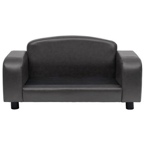 Hundesofa 80x50x40 cm kunstlæder mørkegrå