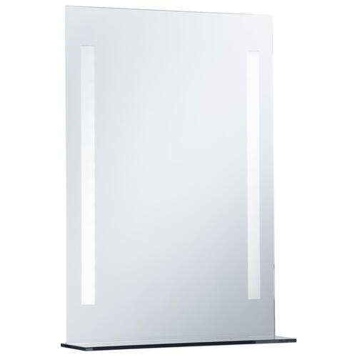 LED-badeværelsesspejl med hylde 50x70 cm