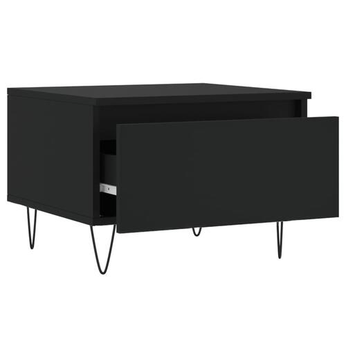 Sofabord 50x46x35 cm konstrueret træ sort