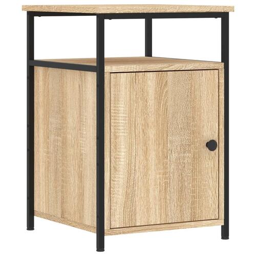 Sengeborde 2 stk. 40x42x60 cm konstrueret træ sonoma-eg