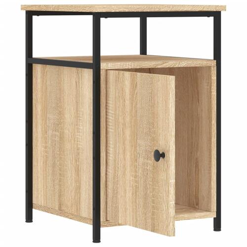 Sengeborde 2 stk. 40x42x60 cm konstrueret træ sonoma-eg