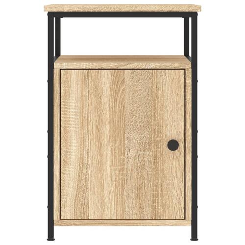 Sengeborde 2 stk. 40x42x60 cm konstrueret træ sonoma-eg