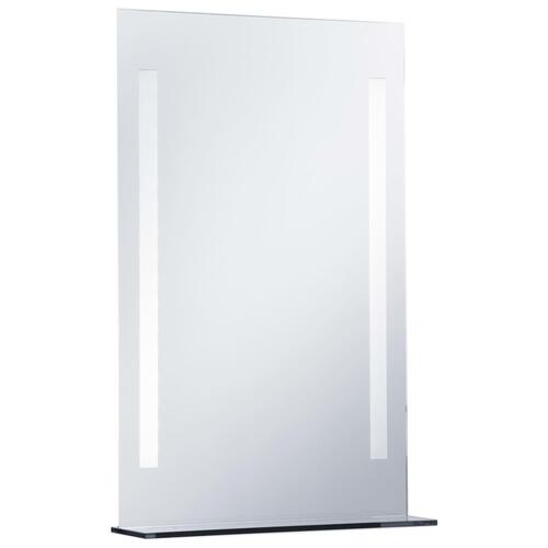 LED-badeværelsesspejl med hylde 60x80 cm