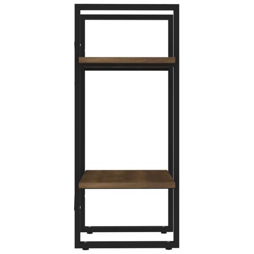 Bogreol m. 2 hylder 40x30x70 cm konstrueret træ brun egetræ