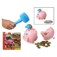 Lærerigt Spil Piggy bank Spansk Pink (27 x 27 cm)