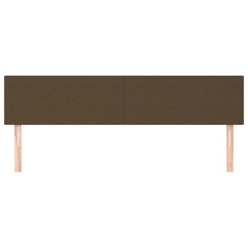 Sengegavle 2 stk. 90x5x78/88 cm stof mørkebrun