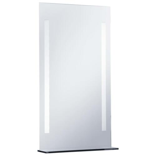LED-badeværelsesspejl med hylde 60x100 cm