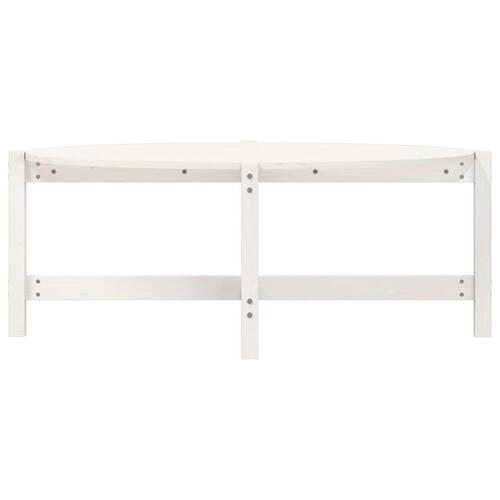 Sofabord 118x63x45 cm massivt fyrretræ hvid