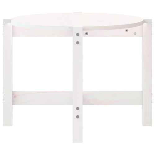 Sofabord 118x63x45 cm massivt fyrretræ hvid