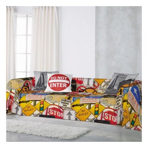 Sengetæppe Naturals Traffic - enkeltseng 180 × 260 cm
