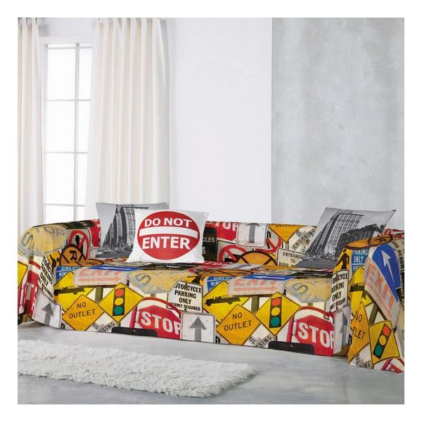 Sengetæppe Naturals Traffic - enkeltseng 180 × 260 cm