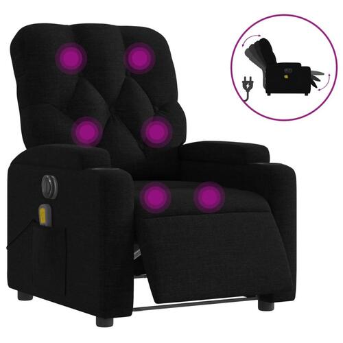 Eldrevet massagestol stof sort