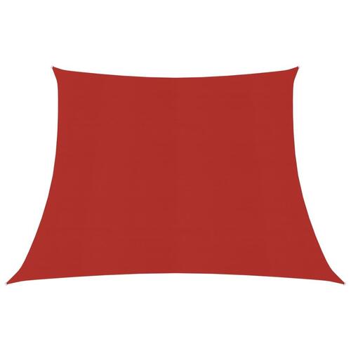 Solsejl 160 g/m² 4/5x3 m HDPE rød