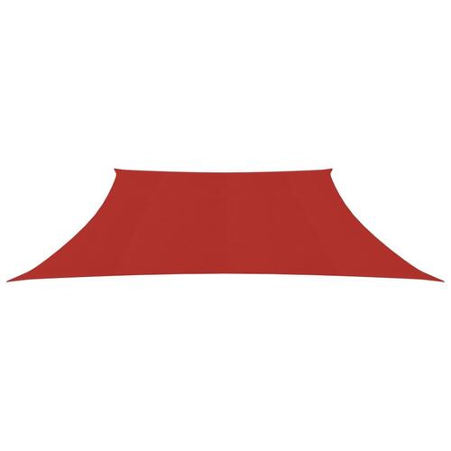 Solsejl 160 g/m² 4/5x3 m HDPE rød
