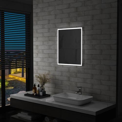 LED-vægspejl til badeværelset 50x60 cm
