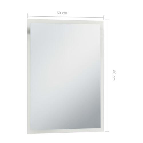 LED-vægspejl til badeværelset 60x80 cm