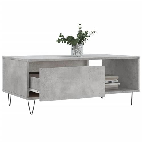 Sofabord 90x50x36,5 cm konstrueret træ betongrå