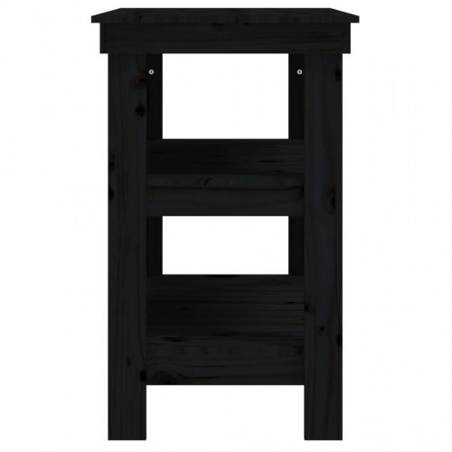 Arbejdsbord i massivt fyrretræ - 78,5×50×80 cm, sort