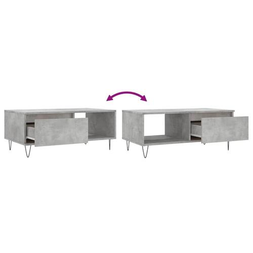 Sofabord 90x50x36,5 cm konstrueret træ betongrå