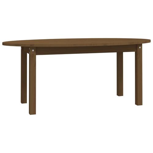 Sofabord 110x55x45 cm massivt fyrretræ gyldenbrun