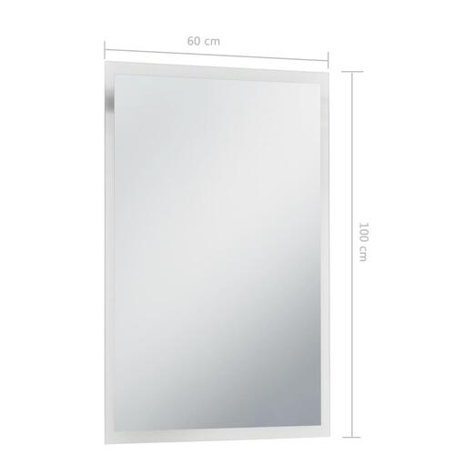 LED-vægspejl til badeværelset 60x100 cm