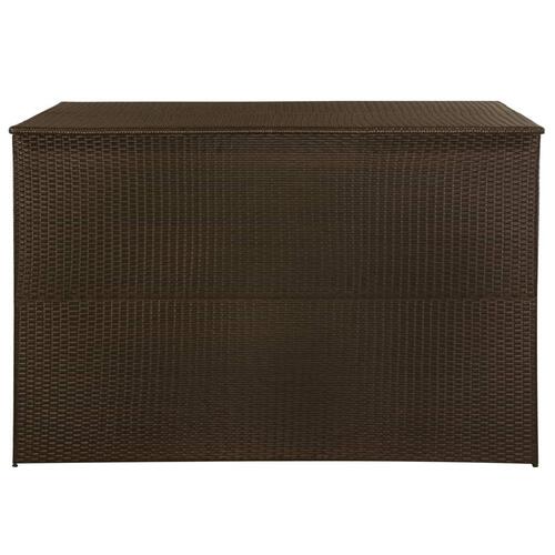 Udendørs opbevaringskasse 150x100x100 cm polyrattan brun