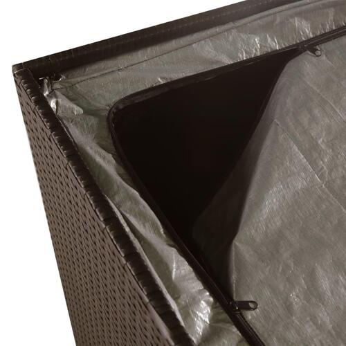 Udendørs opbevaringskasse 150x100x100 cm polyrattan brun