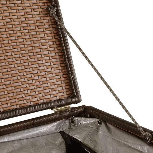 Udendørs opbevaringskasse 150x100x100 cm polyrattan brun